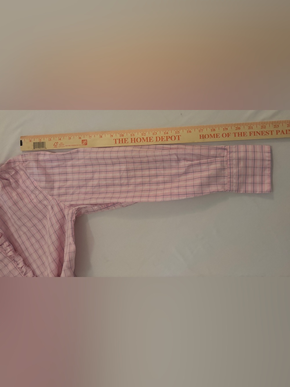 Double R by Ravi Ratan Pink Floral Ruffle Button-Down Shirt Women’s Med - Picture 14 of 15